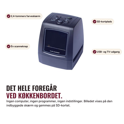 Fotora Mindescanner – skærm og knapper
