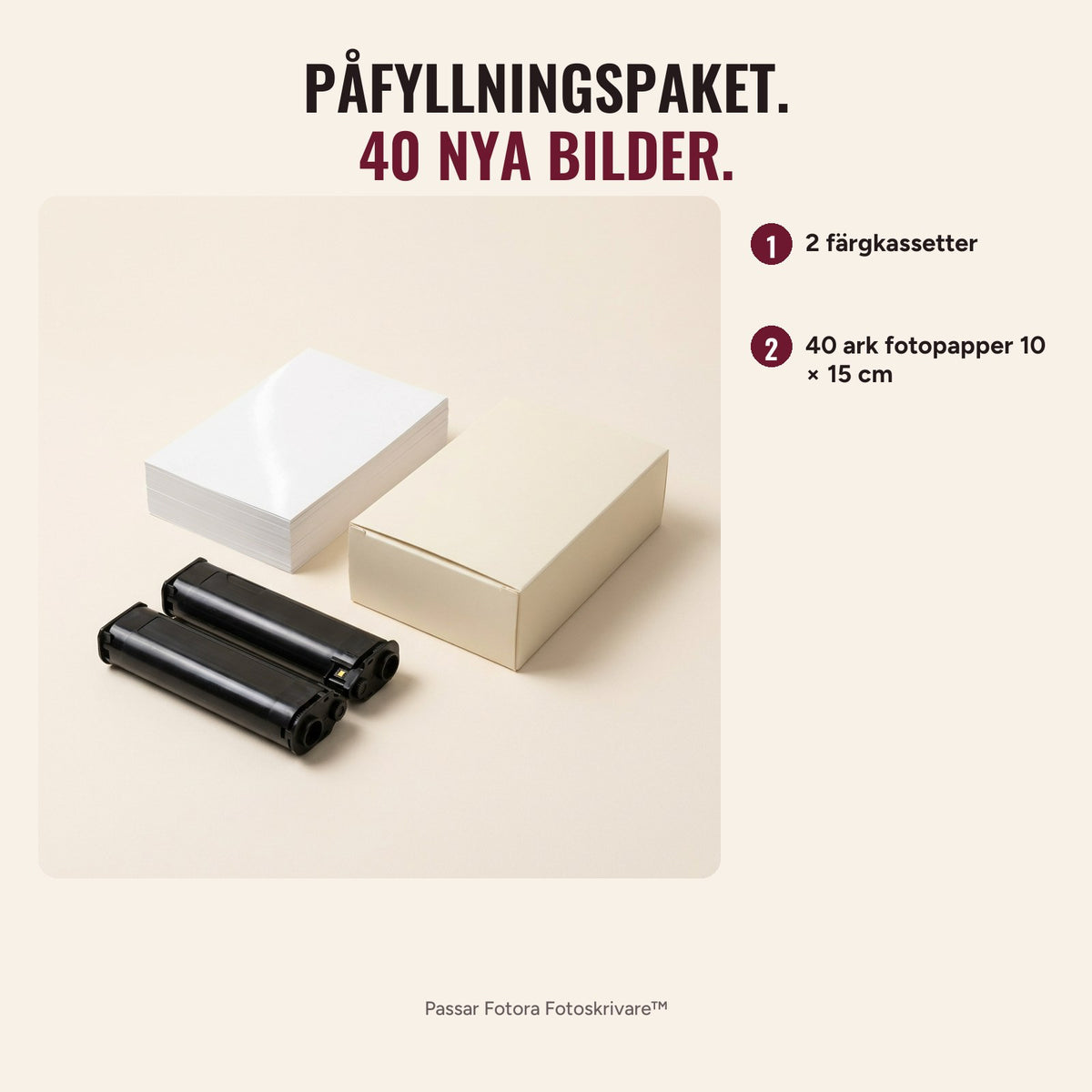 Påfyllningspaketets innehåll