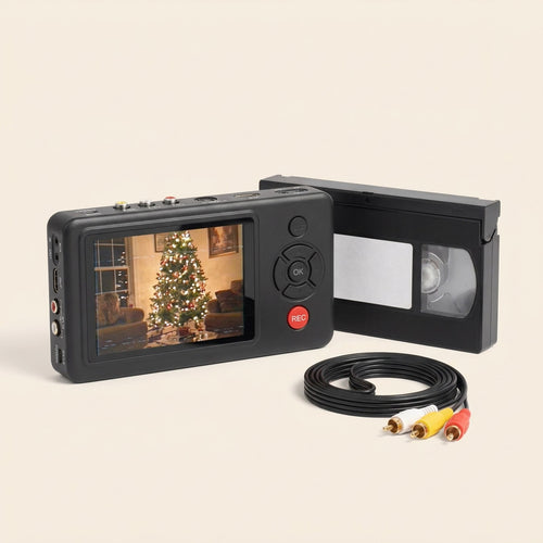 Fotora Videoredder™ med VHS-bånd og AV-kabel