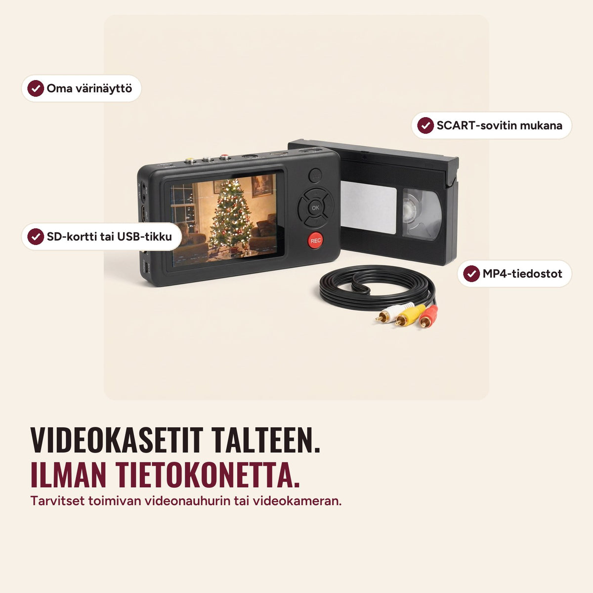 Videopelastajan ominaisuudet